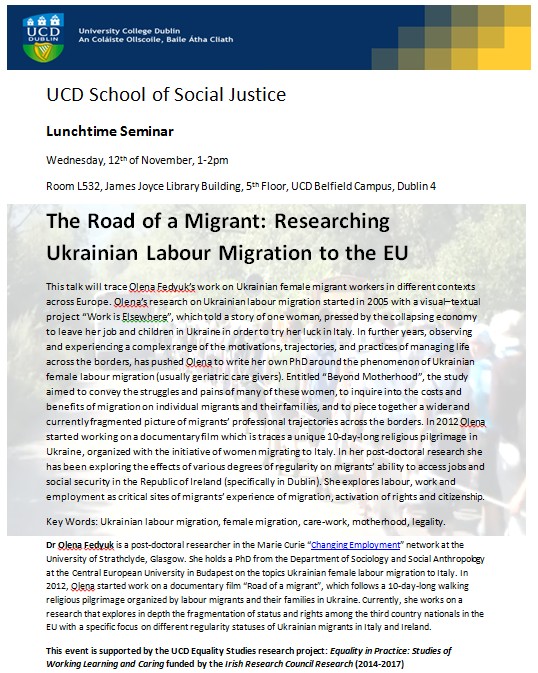 Road of a migrant seminar poster